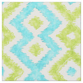 Moderne Ethnic Ikat Mosaik Muster Wasserfarbe Stoff (Nahaufnahme)