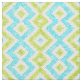 Moderne Ethnic Ikat Mosaik Muster Wasserfarbe Stoff (Muster)