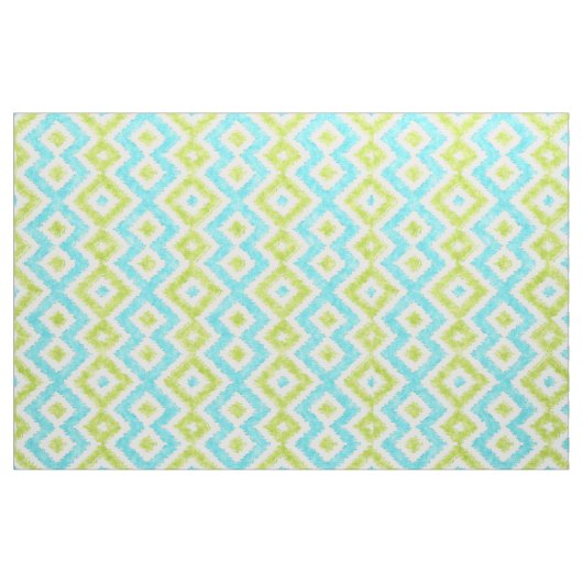 Moderne Ethnic Ikat Mosaik Muster Wasserfarbe Stoff (Fat Quarter (45,7 x 55,9 cm))