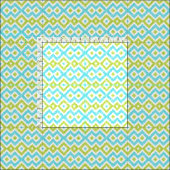Moderne Ethnic Ikat Mosaik Muster Wasserfarbe Stoff (Kachel)