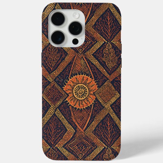 Moderne ethnische Batik-inspirierte Muster Case-Mate iPhone Hülle (Rückseite)