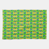 Moderne ethnische Geometrie Geschirrtuch (Horizontal)