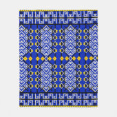 Moderne ethnische geometrische Muster Fleecedecke (Vorderseite)
