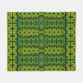 Moderne ethnische geometrische Muster Fleecedecke (Vorderseite (Horizontal))