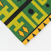 Moderne ethnische geometrische Muster Fleecedecke (Ecke)