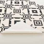 Moderne ethnische Ornamente. Vintages Schwarz-Weiß Sherpadecke (3/4)