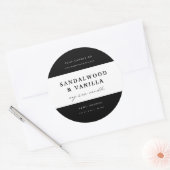 Moderne Etikett-Etikettenaufkleber für das Markenz Runder Aufkleber (Umschlag)