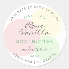 Moderne Etiketten für das Verpacken von Vorlagenpr Runder Aufkleber