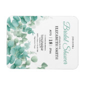 Moderne Eucalyptus Bridal Dusche Einladung Magnet (Horizontal)