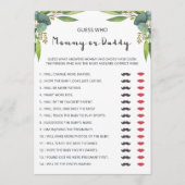 Moderne Eucalyptus Couples Dusche Mommy oder Daddy (Vorderseite)