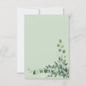 Moderne Eucalyptus RSVP-Karte RSVP Karte (Rückseite)
