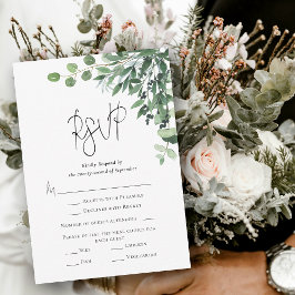 Moderne Eucalyptus RSVP-Karte RSVP Karte