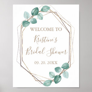 Moderne Eukalyptus-Aquarell-Kaffee-Script-Hochzeit Poster