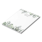 Moderne Eukalyptus-Aquarellen Notizblock (Rotiert)