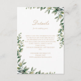 Moderne Eukalyptus-Blätter Begleitkarte