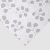 Moderne Eukalyptus-Blätter grau und weiß Seidenpapier (Detail)