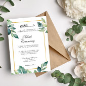 Moderne Eukalyptus-Blätter QR-Code für muslimische Einladung