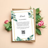 Moderne Eukalyptus-Blätter - QR-Codedetails Einladung
