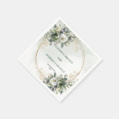 Moderne Eukalyptus-Botanik-Hochzeitsservietten Serviette (Ecke)