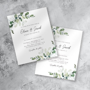 Moderne Eukalyptus-Botanische Hochzeit