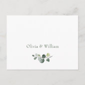 Moderne Eukalyptus Bridal Dusche Einladungskarte (Rückseite)