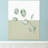 Moderne Eukalyptus Colorblock Quad Panels Leinwanddruck (Insitu (Holzboden))