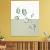 Moderne Eukalyptus Colorblock Quad Panels Leinwanddruck (Insitu (Wohnzimmer))