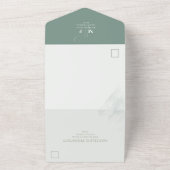 Moderne Eukalyptus Elegante Rustikale botanische B All In One Einladung (Außenbereich)