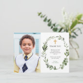 Moderne Eukalyptus erste Kommune danke Karte (Stehend Vorderseite)