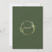 Moderne Eukalyptus Foliage Geometric Frame Wedding Einladung (Rückseite)