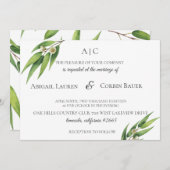 Moderne Eukalyptus Foliage Hochzeiteinladung Einladung (Vorne/Hinten)