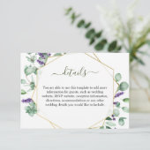 Moderne Eukalyptus Geometric Frame Foliage Begleitkarte (Stehend Vorderseite)