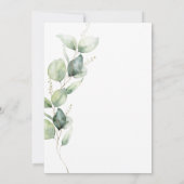 Moderne Eukalyptus Greenerage Foliage Wedding Einladung (Rückseite)
