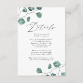 Moderne Eukalyptus-Grüne Hochzeitsstimmung Begleitkarte (Vorderseite)