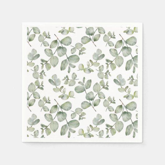 Moderne Eukalyptus-Heiligtümer Serviette (Vorderseite)