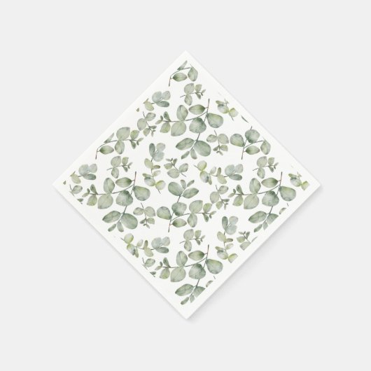 Moderne Eukalyptus-Heiligtümer Serviette (Ecke)