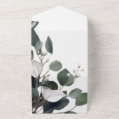Moderne Eukalyptus-Hochzeit All In One Einladung (Außenbereich)