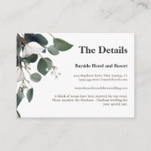 Moderne Eukalyptus-Hochzeit Begleitkarte (Vorderseite)