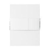 Moderne Eukalyptus-Hochzeit Einladungsbanderole (Rückseitenbeispiel)