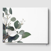 Moderne Eukalyptus-Hochzeit Gästebuch (Rückseite)