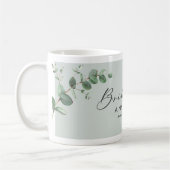 Moderne Eukalyptus-Hochzeit Kaffeetasse (Links)
