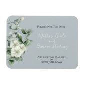 Moderne Eukalyptus-Hochzeit speichert das Datum Magnet (Horizontal)