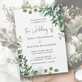 Moderne Eukalyptus-Hochzeitseinladung Einladung
