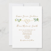 Moderne Eukalyptus-Hochzeitseinladung mit QR-Code Einladung (Vorderseite)