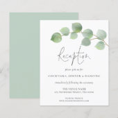 Moderne Eukalyptus-Hochzeitsempfangsdetails (Vorne/Hinten)