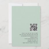 Moderne Eukalyptus-informelle Hochzeit Einladung (Rückseite)