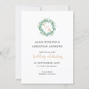 Moderne Eukalyptus-Kalligraphie Einladung