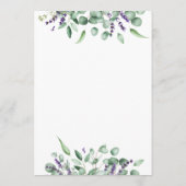 Moderne Eukalyptus Lavender Geometric Frame Weddin Save The Date (Rückseite)