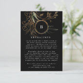 MODERNE Eukalyptus ONYX-Monogramm - Details INFO Begleitkarte (Stehend Vorderseite)