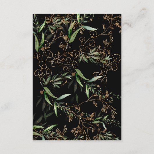 MODERNE Eukalyptus ONYX-Monogramm - Details INFO Begleitkarte (Rückseite)